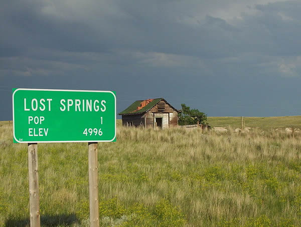 Lost Springs, nella Contea di Converse, nel Wyoming